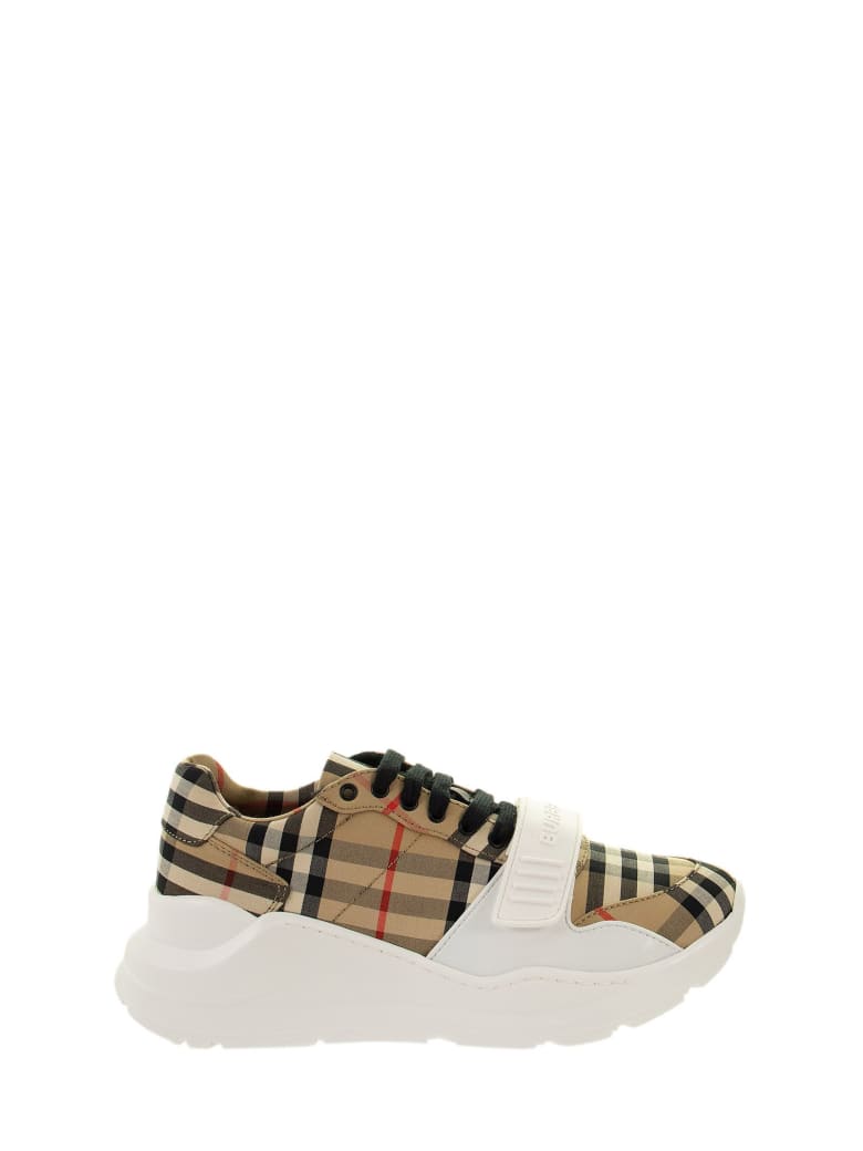 Burberry Regis - Vintage Check Cotton Trainer - Archive Beige