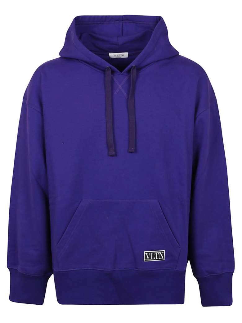 Valentino Vltn Logo Hoodie - Purple/Black