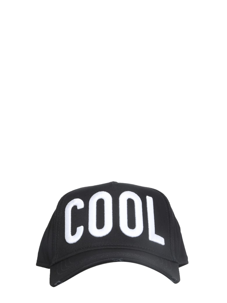 Dsquared2 Cotton Baseball Hat - NERO BIANCO