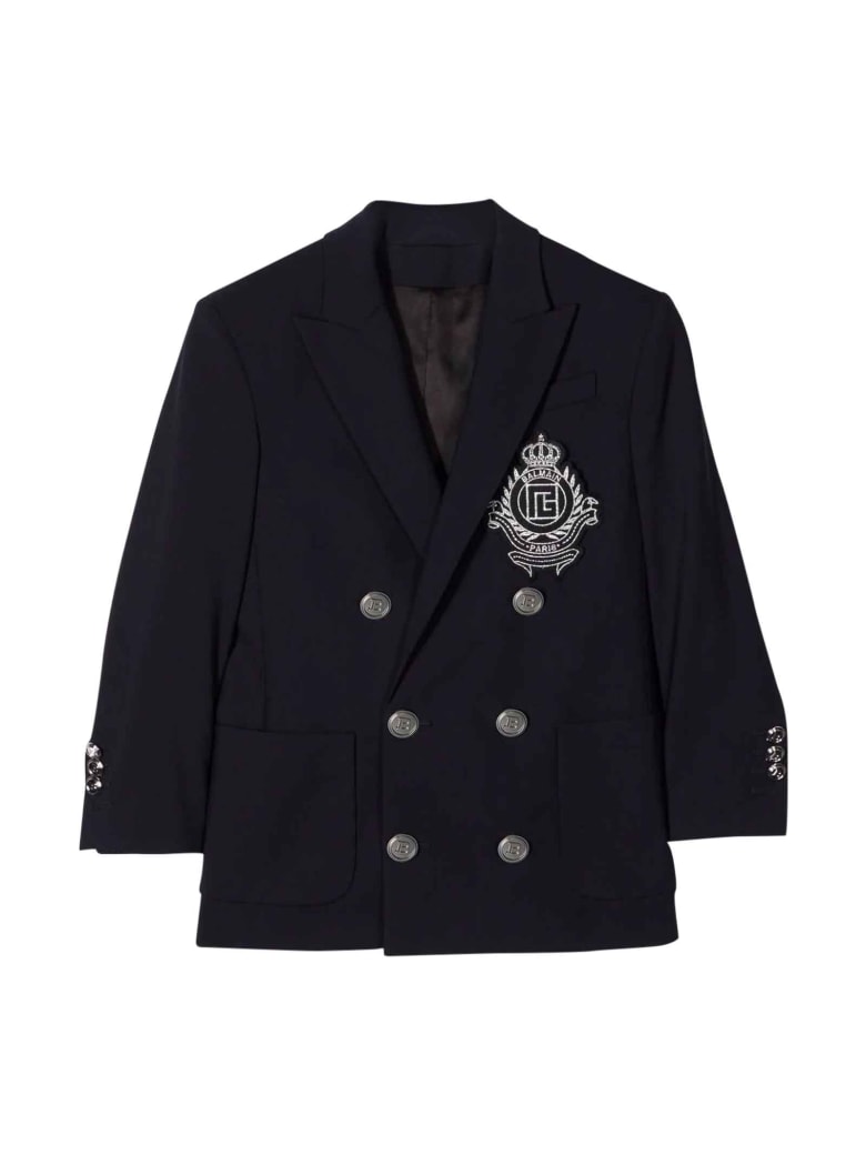 Balmain Blue Teen Blazer - Blu