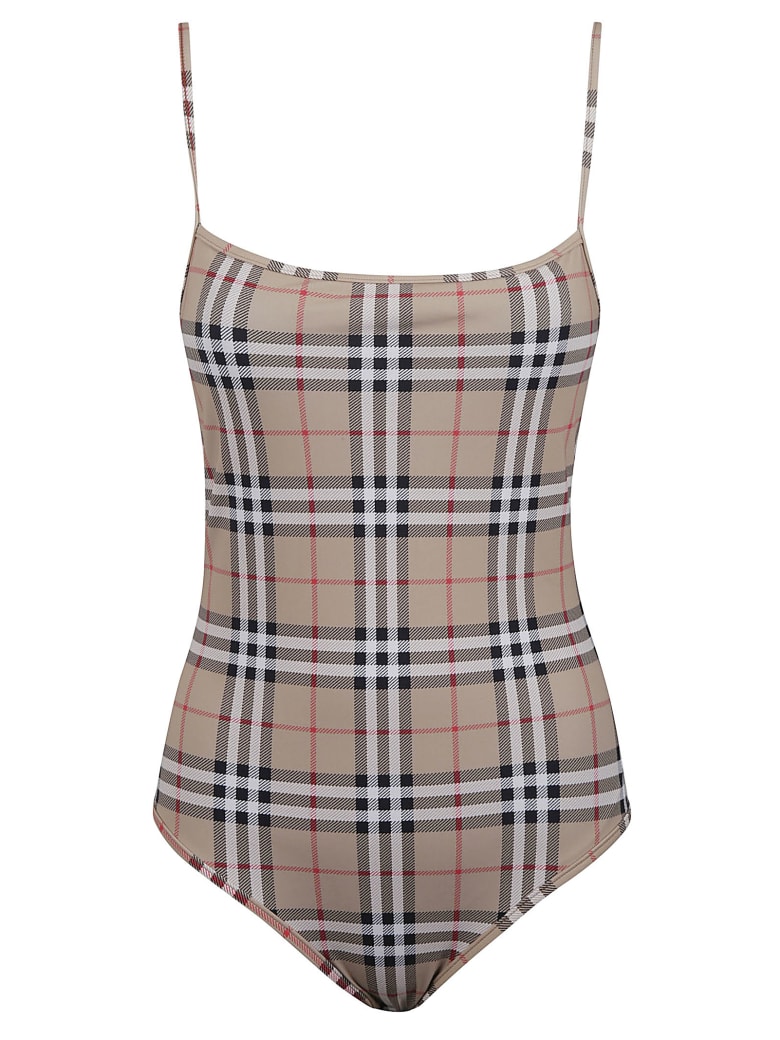 Burberry Delia Check Swimsuit - Archive beige