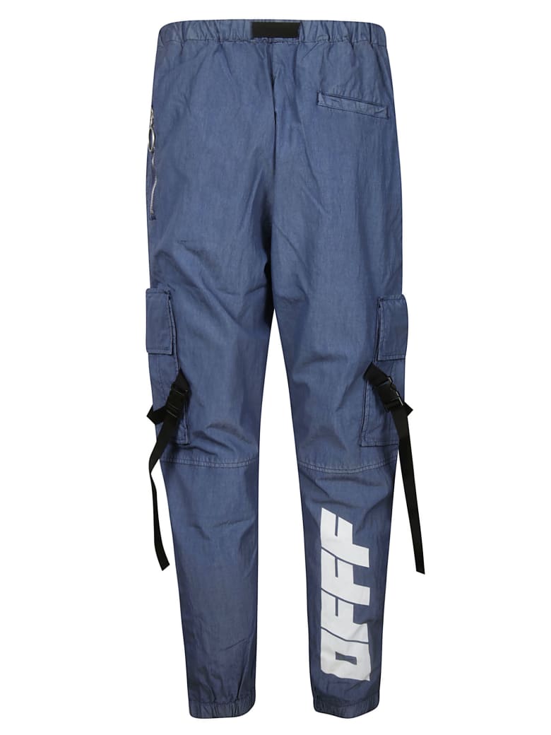 white parachute cargo pants