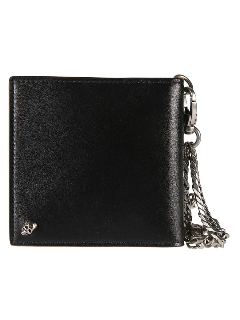 Alexander McQueen Chain Detail Wallet - Nero
