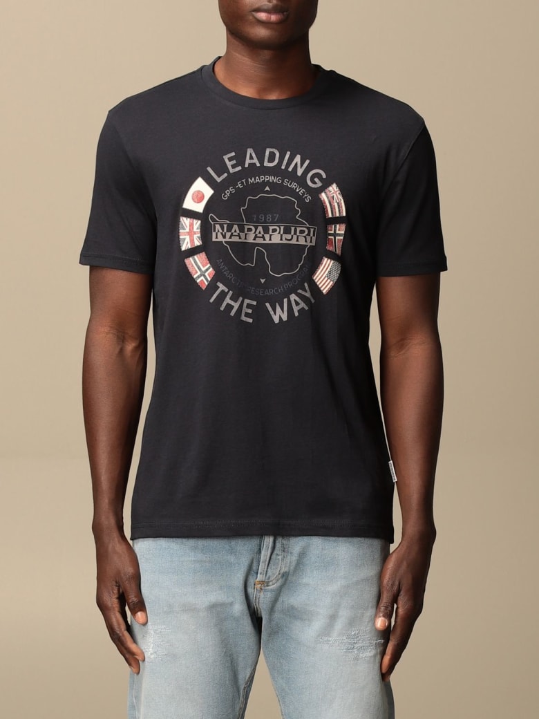Napapijri T-shirt Napapijri Cotton T-shirt With Logo - Blue