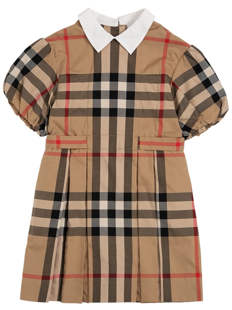 Burberry Barbara Vintage Check Cotton Dress - Beige