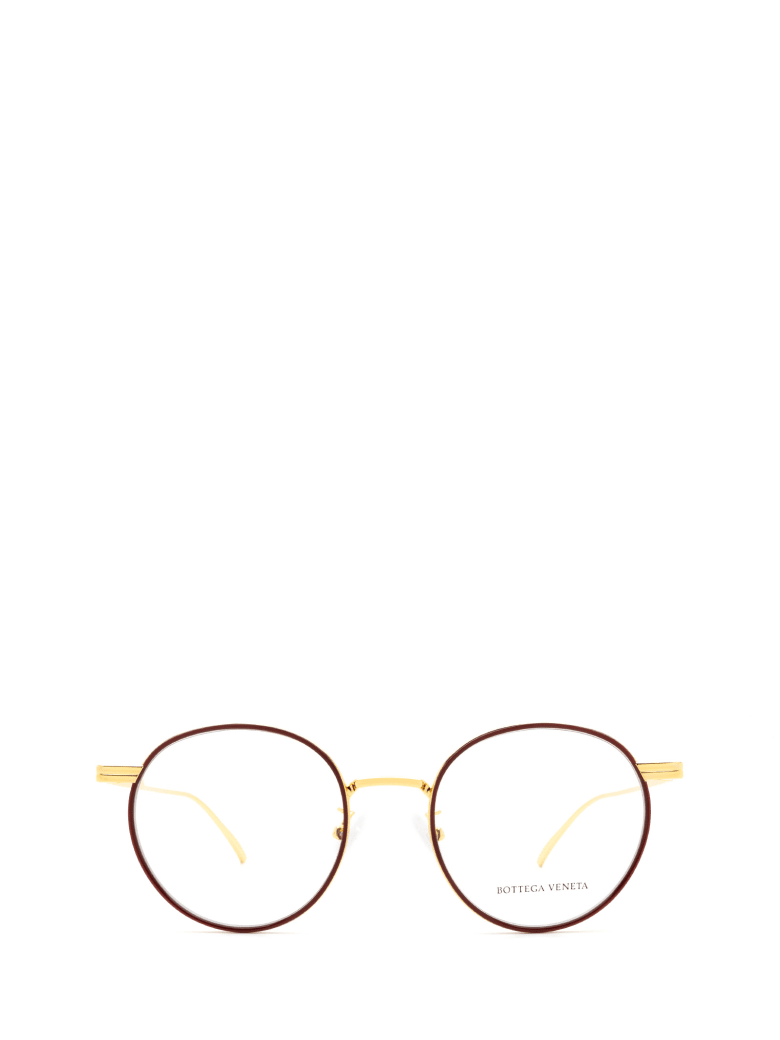 Bottega Veneta Bottega Veneta Bv1017o Burgundy & Gold Glasses - Burgundy & Gold