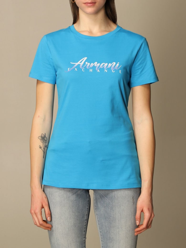 Armani Collezioni Armani Exchange T-shirt Armani Exchange T-shirt With Logo - Turquoise