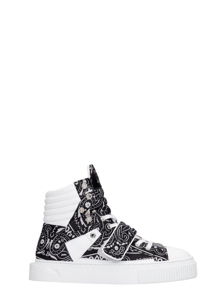 Gienchi Hypnos Sneakers In Black Leather And Fabric - black