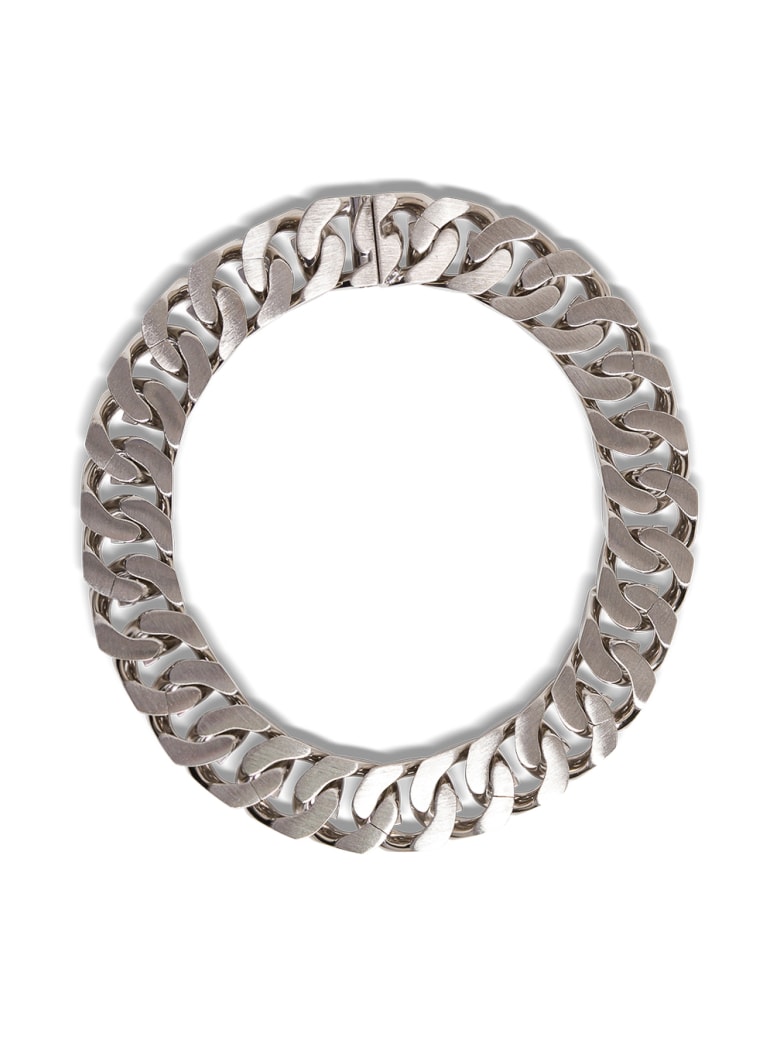 Givenchy Chain Silver Brass Necklace - Metallic