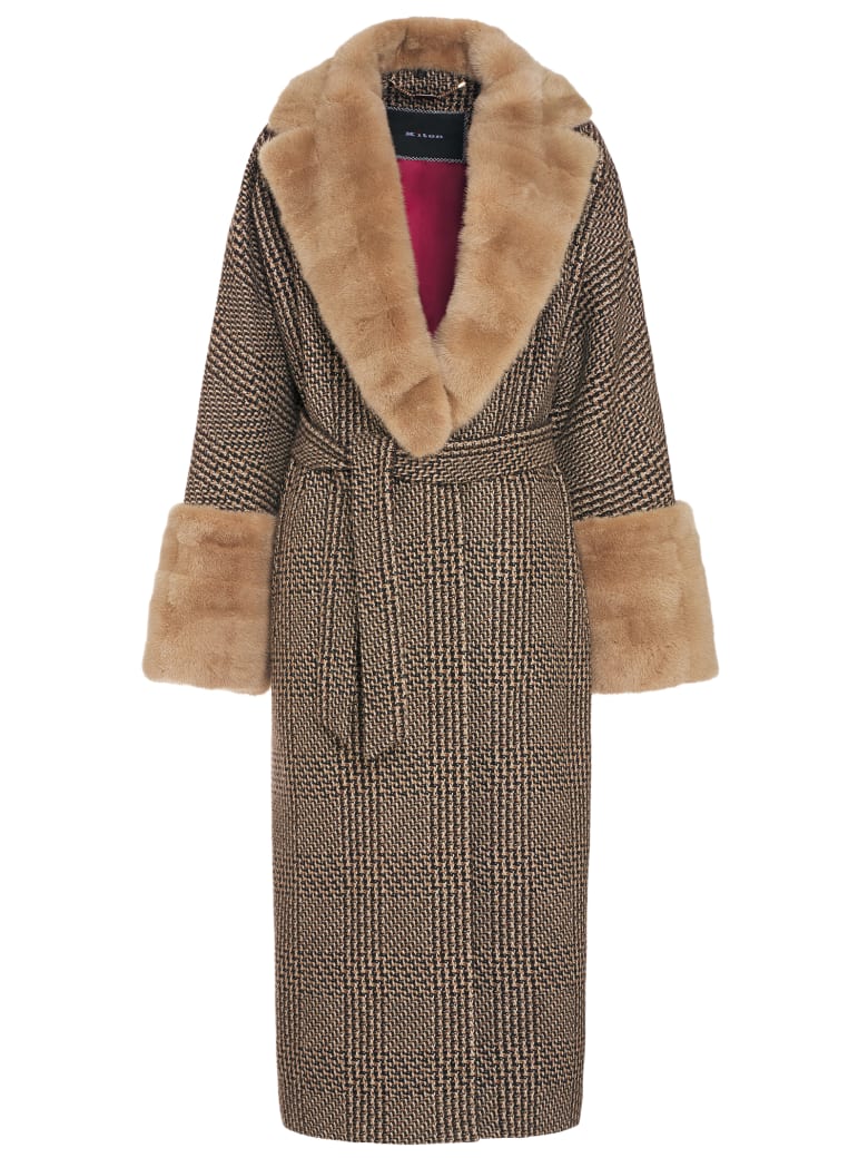 Kiton Coat Cashmere - DARK BROWN