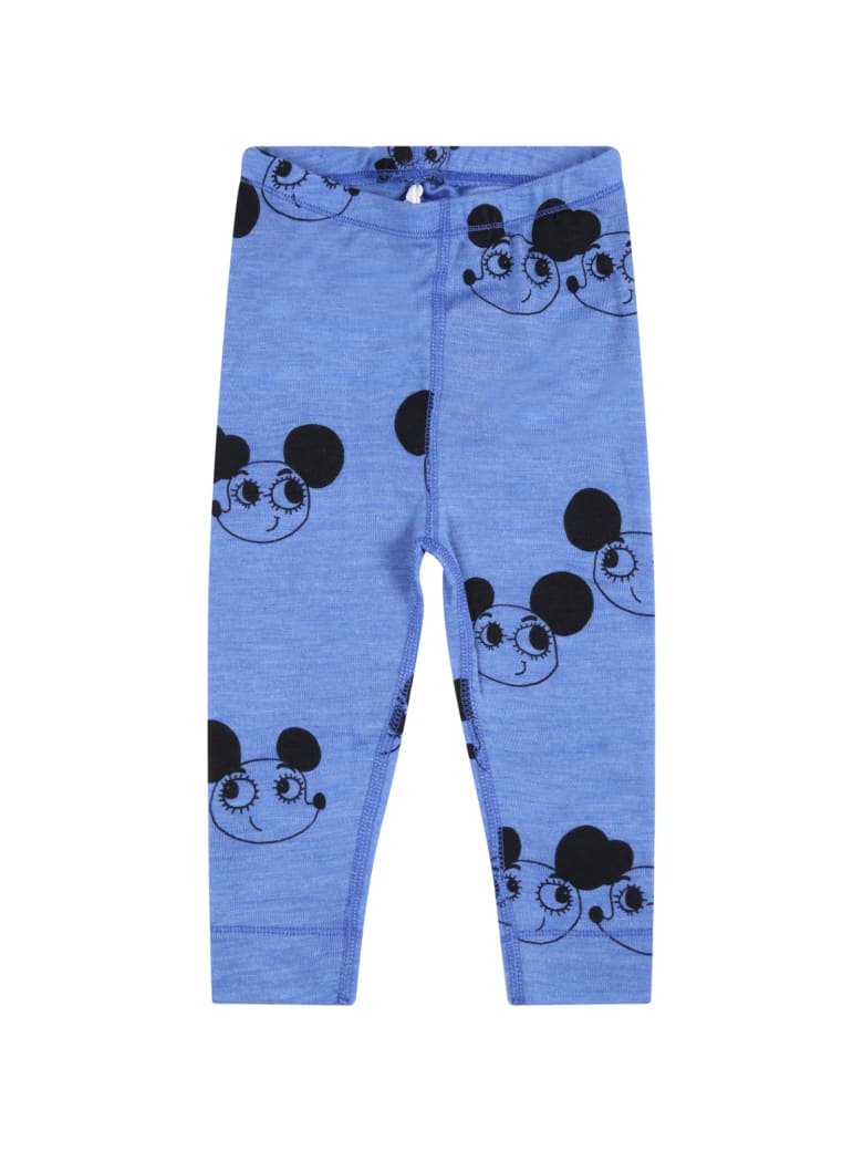 Mini Rodini Blue Leggings For Baby Kids With Ritzratz - Blue