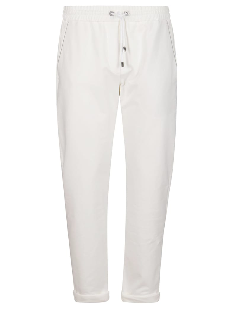 Brunello Cucinelli White Cotton Trousers - White