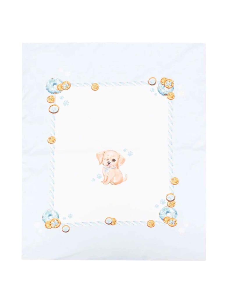 Monnalisa Newborn Blanket - Panna/celeste