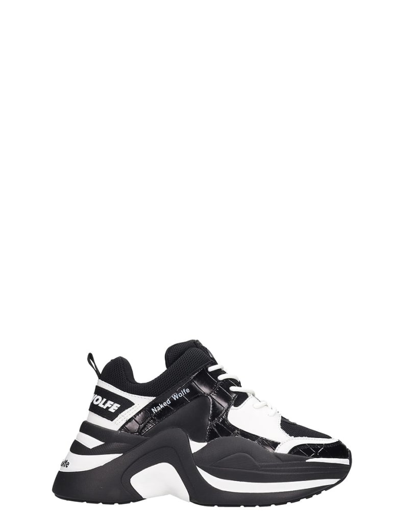 Naked Wolfe Track Sneakers In Black Leather | italist