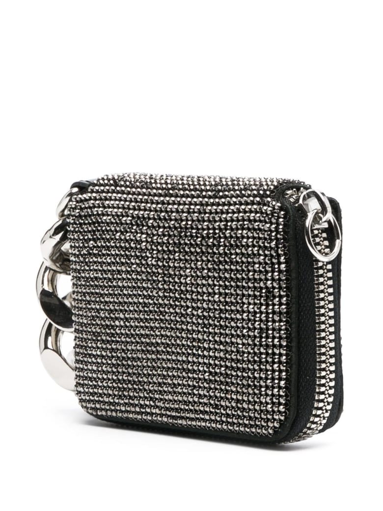 Kara Crystal Crossbody Wallet - Grey