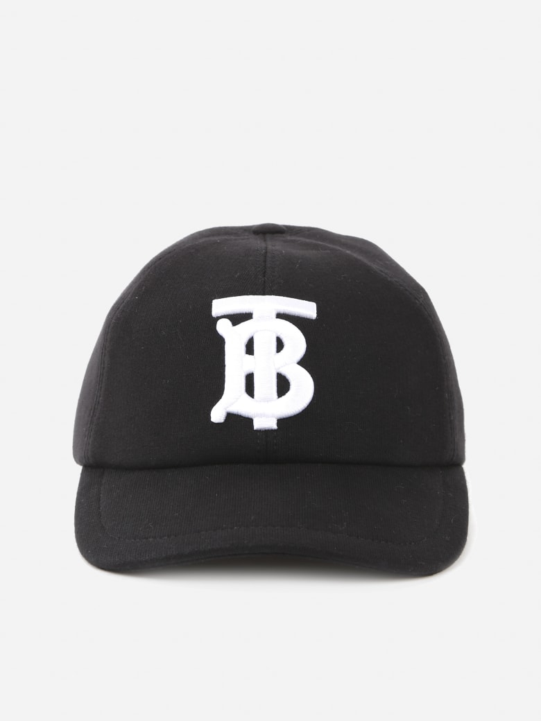 Burberry Baseball Cap With Monogram - Black