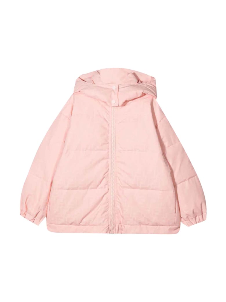 Fendi Pink Lightweight Jacket With Hood - Rosa