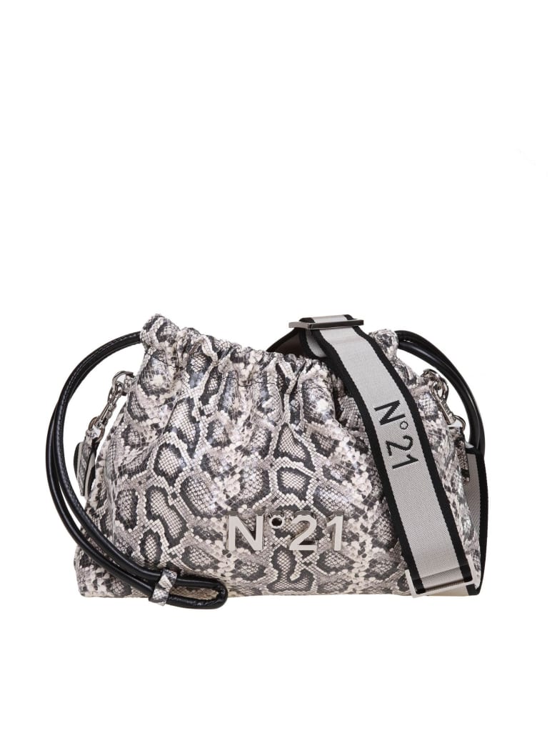 N.21 N ° 21 Eva Coulisse Bag With Animalier Print - Rock