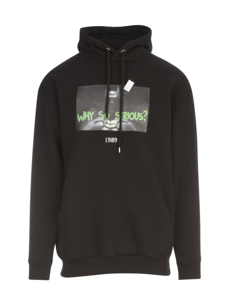 Throwback Sweatshirt Bat Printing - Black