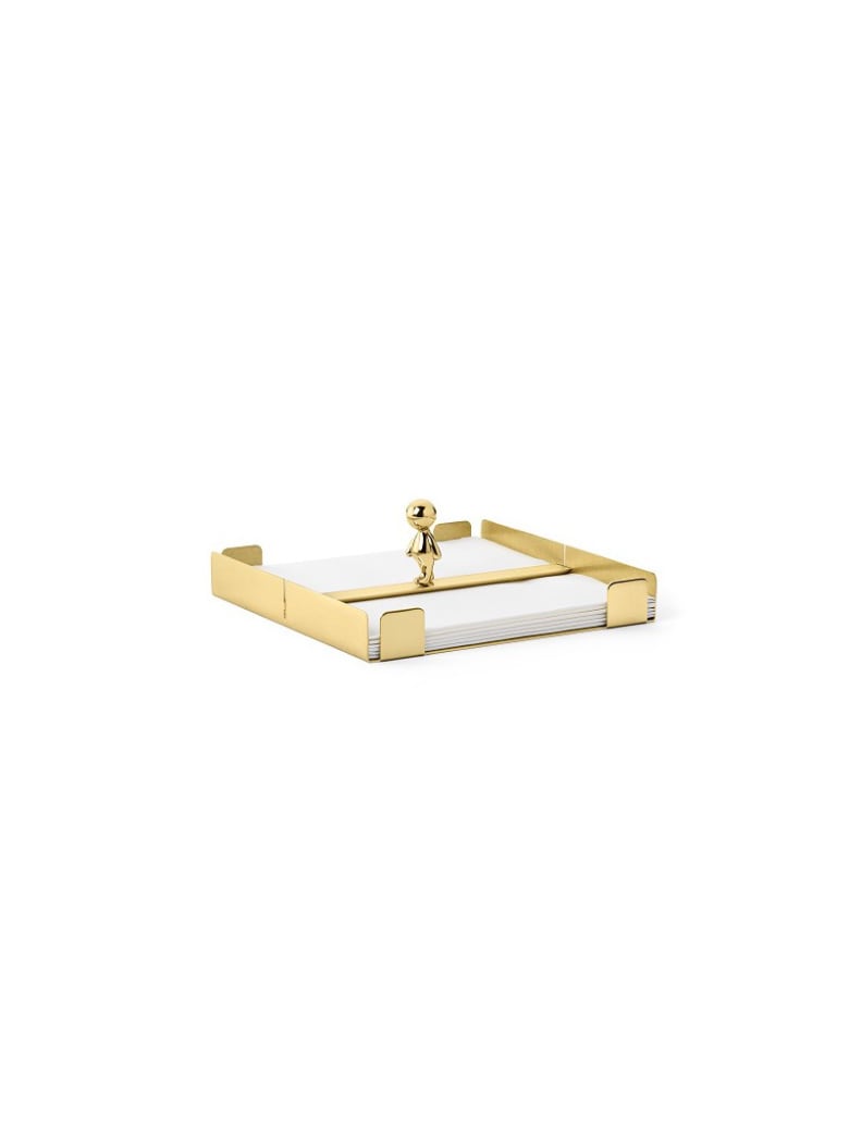 Ghidini 1961 Omini - The Walkman Napkins Tray Polished Brass - Polished brass