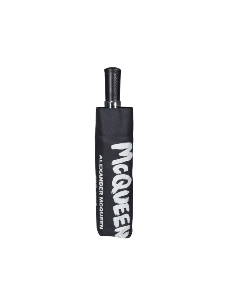 Alexander McQueen Umbrella Mcqueen Graffiti - Black Ivory