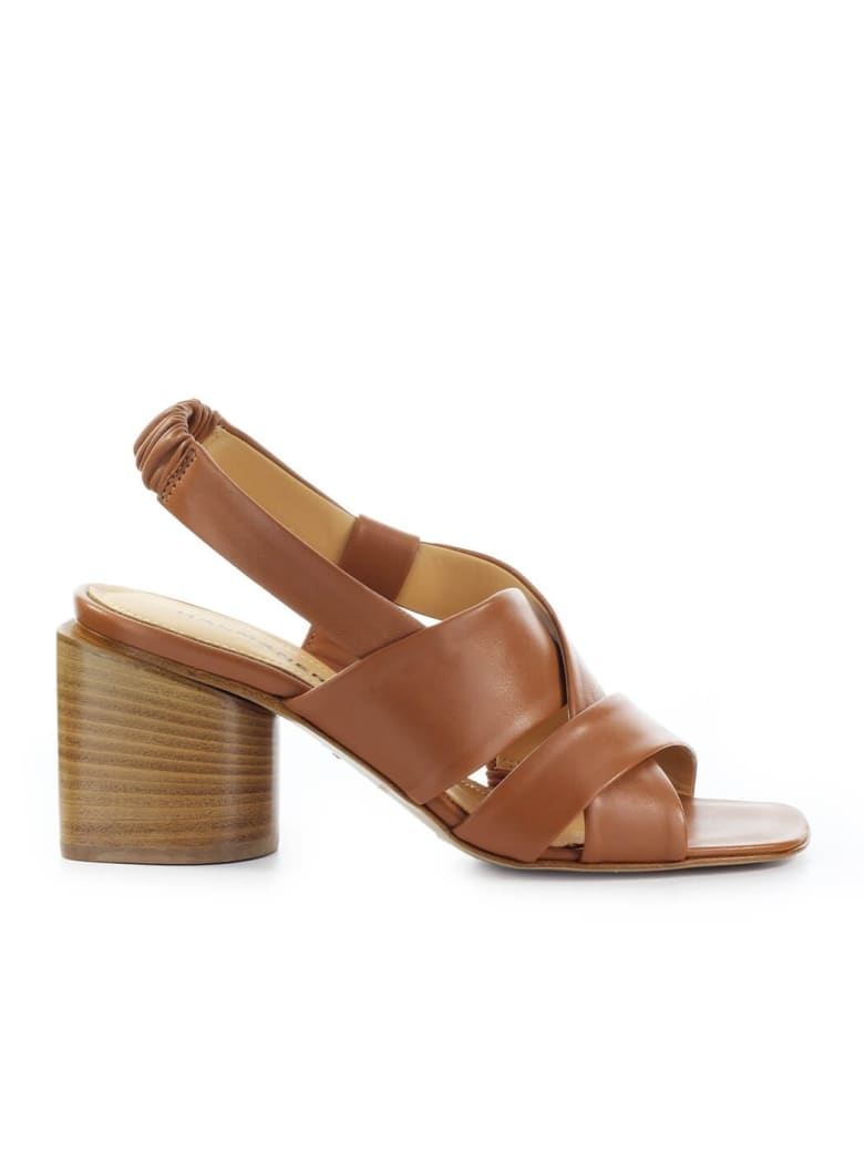 Halmanera Light Brown Nappa Leather Sandal - Caramel