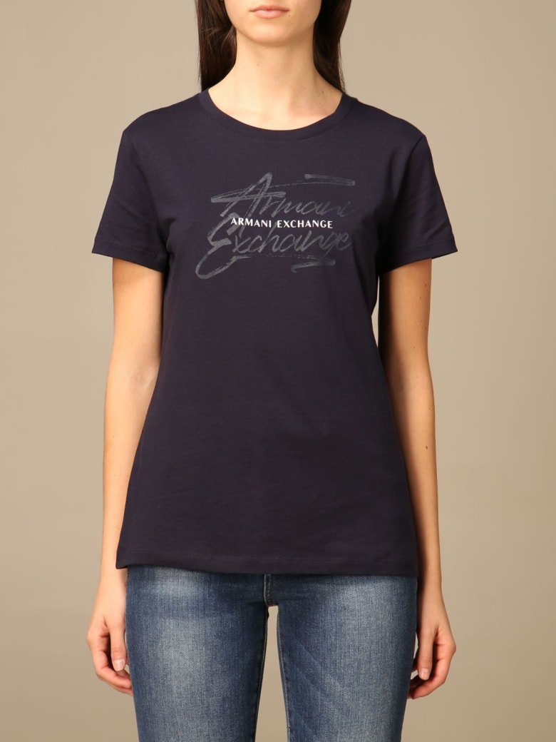 Armani Collezioni Armani Exchange T-shirt Armani Exchange Cotton T-shirt - Blue