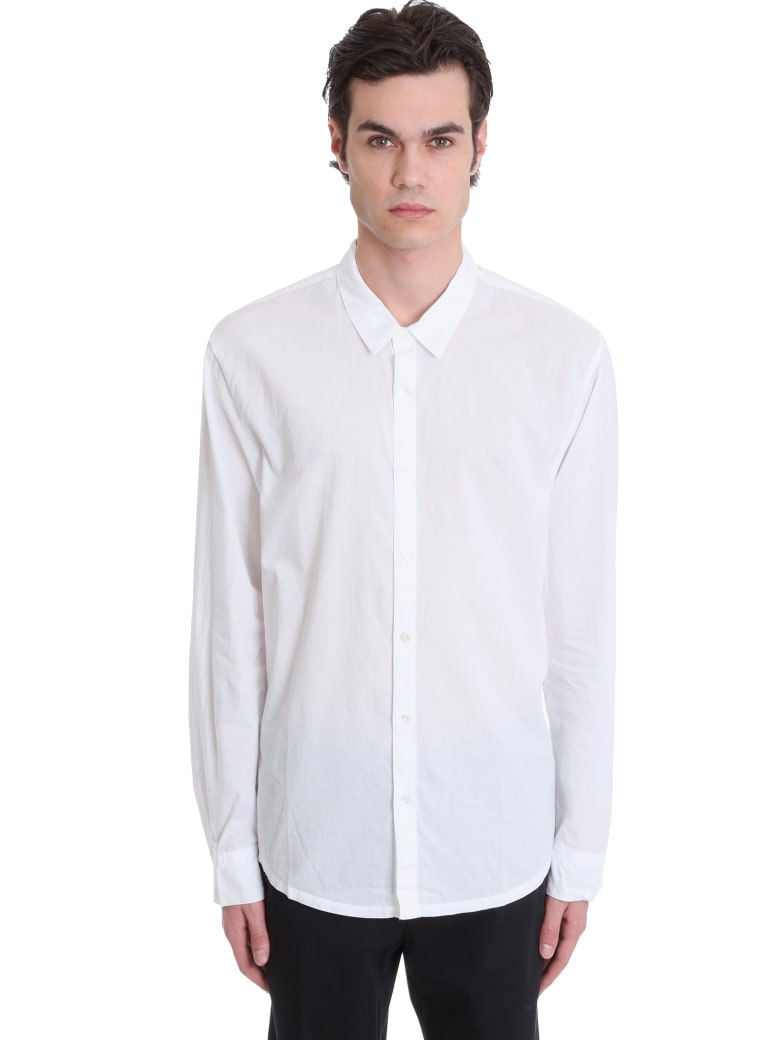 James Perse Shirt In White Cotton - white