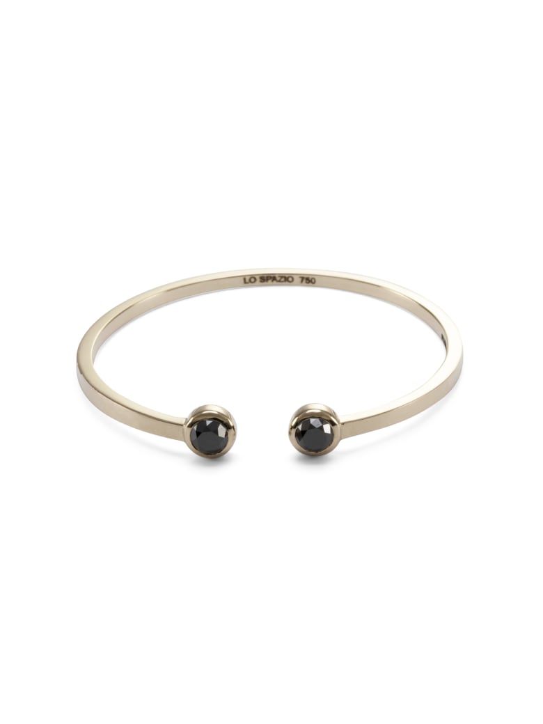 Lo Spazio Jewelry Lo Spazio Black Diamond Bangle - Black