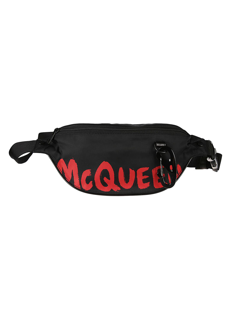 Alexander McQueen Logo Print Belt Bag - Blacklustred