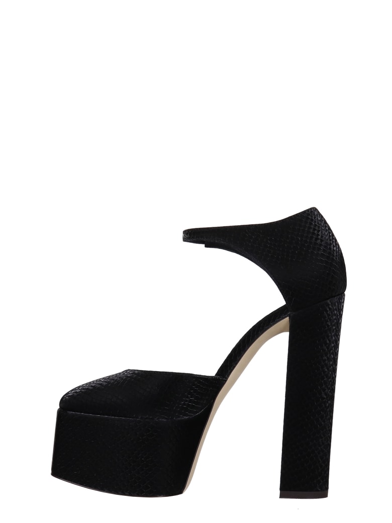 Giuseppe Zanotti Bebe Sandals In Black Leather Army