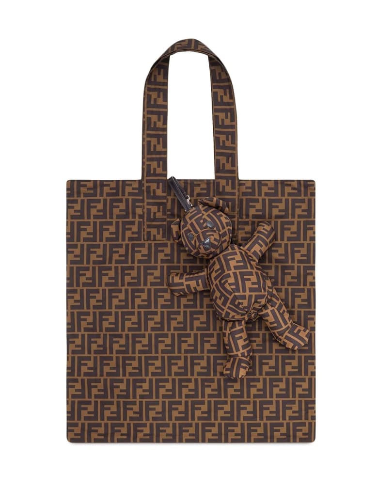 Fendi Shopper With Ff Print - Tobacco
