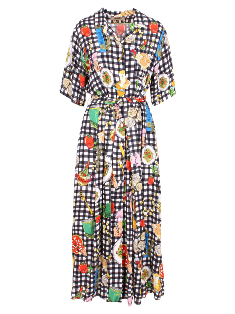 Alessandro Enriquez Viscose Dress - Check Black