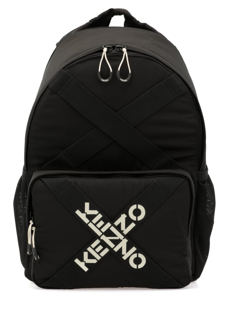 Kenzo Backpack With Logo - BLACK