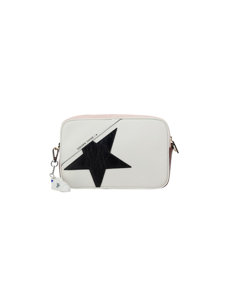 Golden Goose Hammered Star Bag - White/light pink/black/burgundy