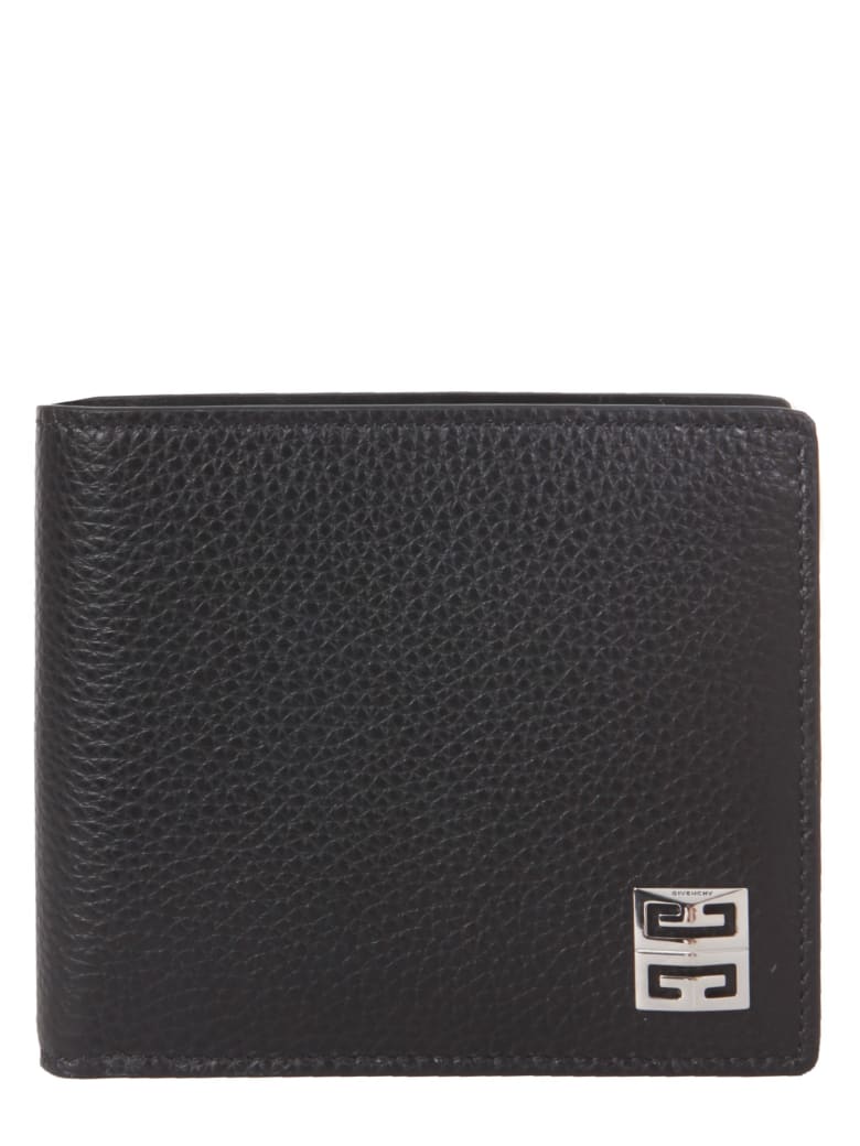 Givenchy Calf Grain Leather Bidold Wallet - Nero