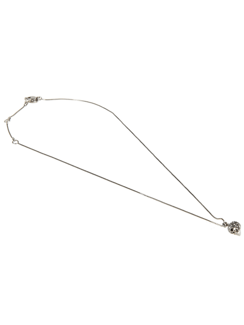 Alexander McQueen Skull Pendant Necklace - Argento