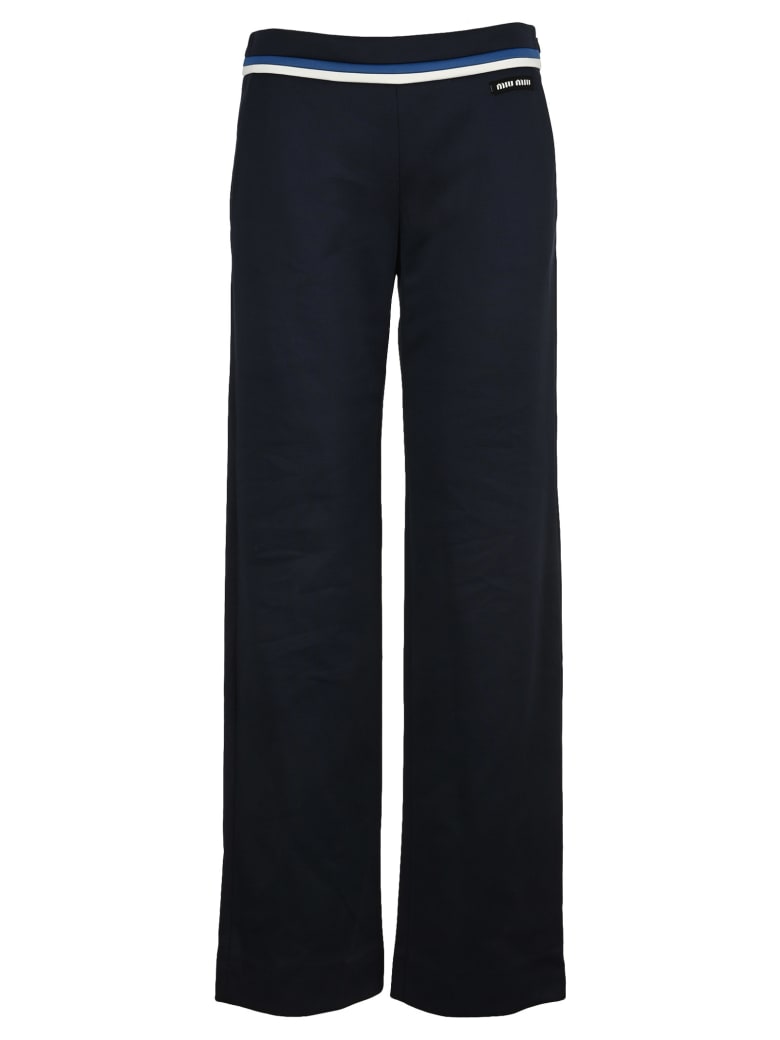Miu Miu Lux Fleece Pants - BLUE