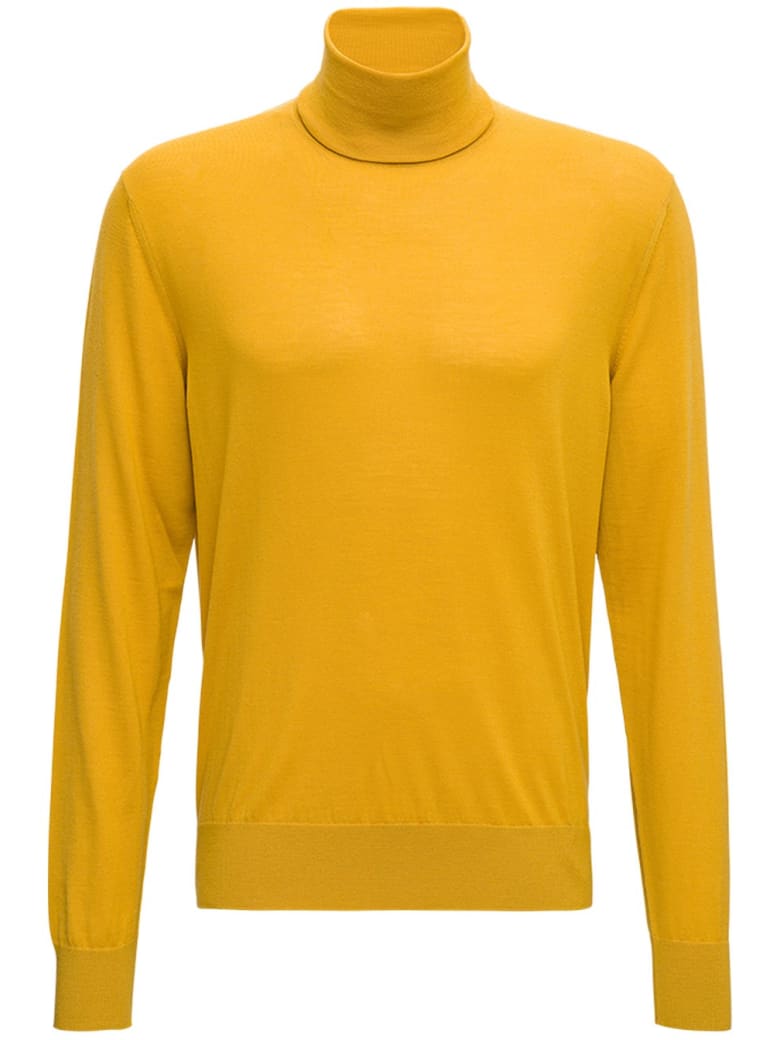 Dolce & Gabbana Yellow Wool Turtleneck - Yellow
