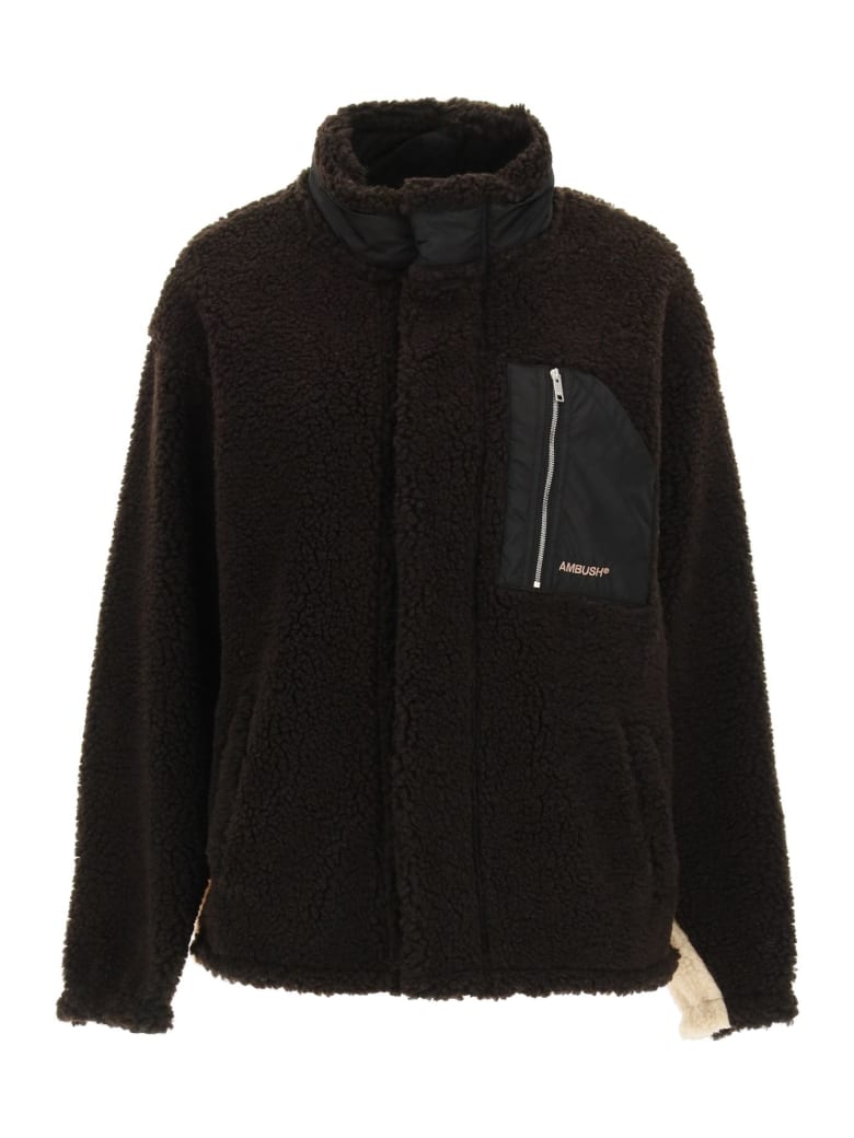 AMBUSH Sherpa Fleece Jacket - CHOCOLATE BEIGE