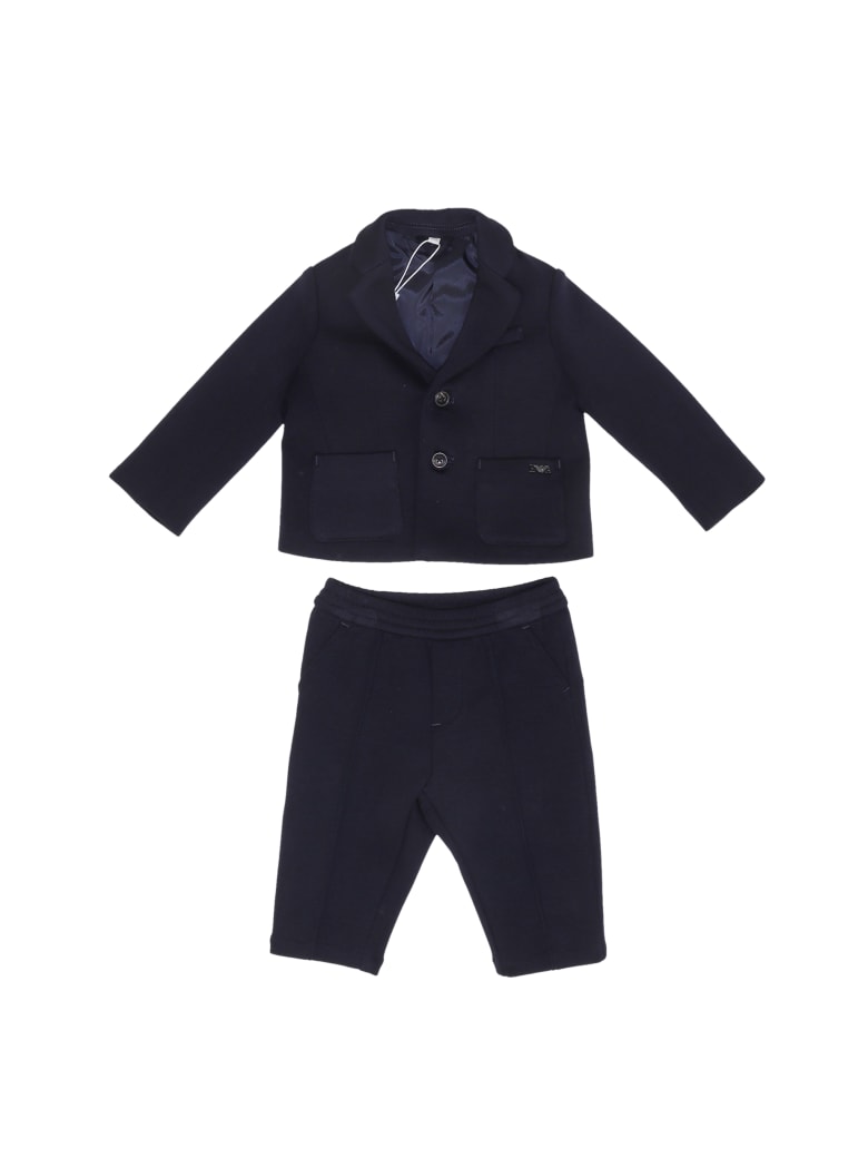 Emporio Armani Jersey Suit Suit - NAVY