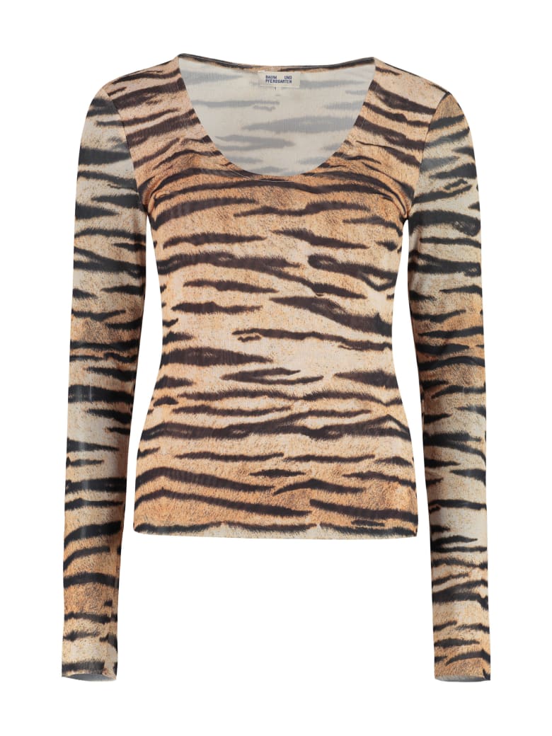 Baum und Pferdgarten Jenilyn Printed Mesh Top - Animalier