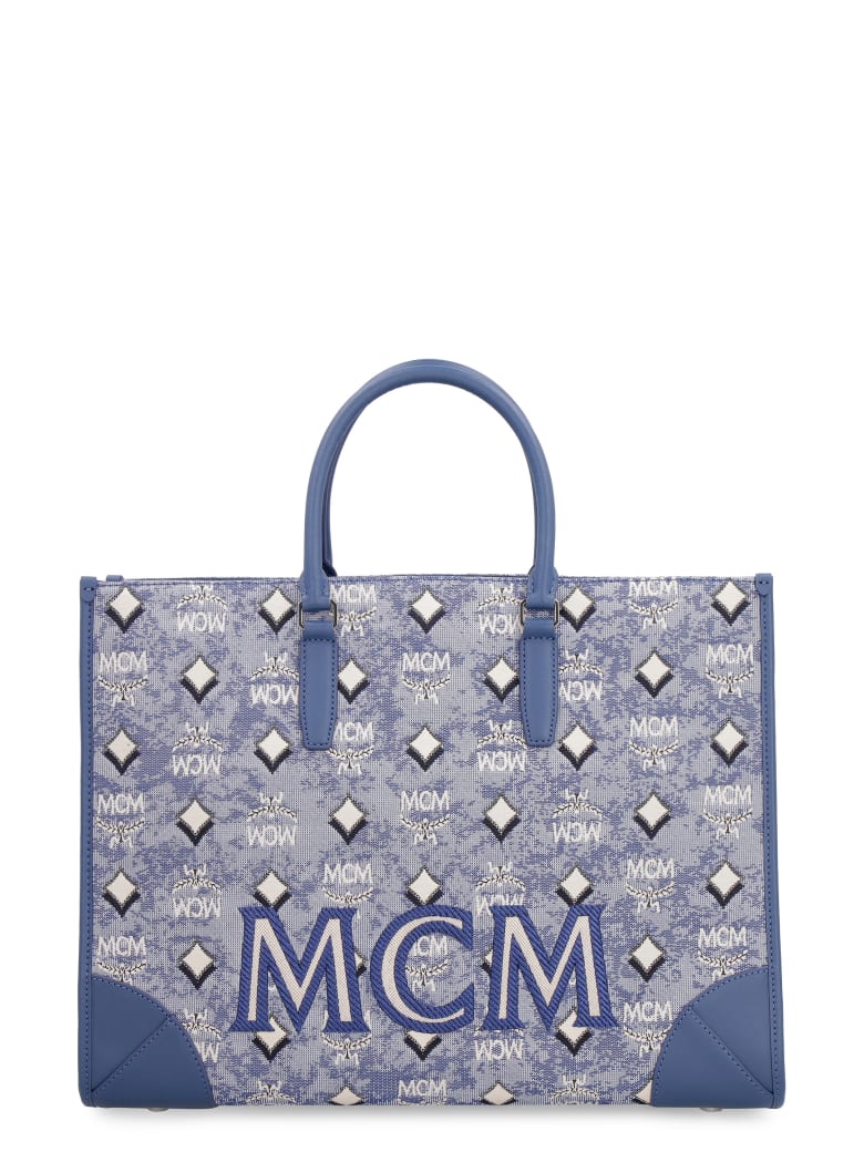 mcm canvas tote