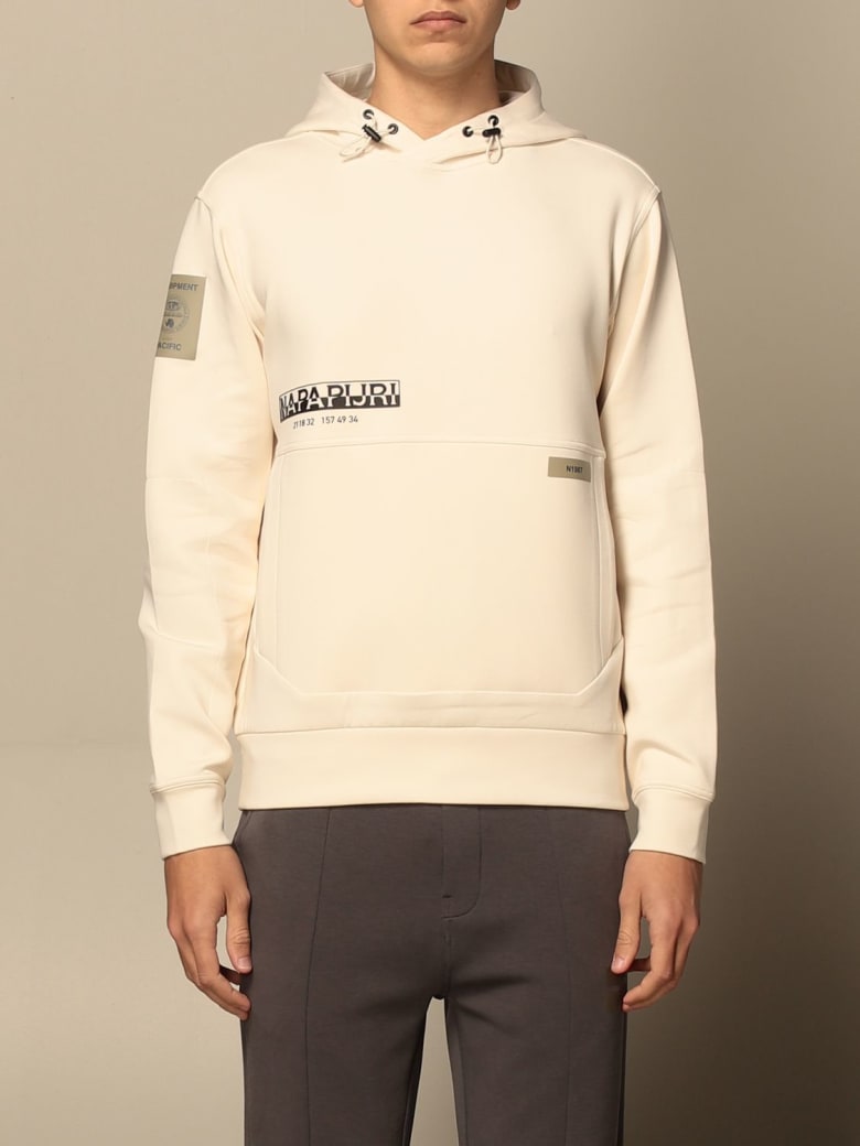 Napapijri Sweatshirt B-oahu Napapijri Hoodie With Logo - Milk