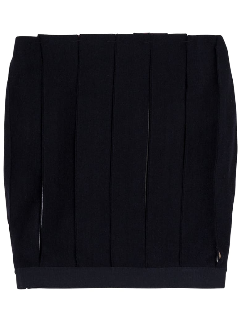 Burberry Amelia Pleated Wool Skirt - Blu