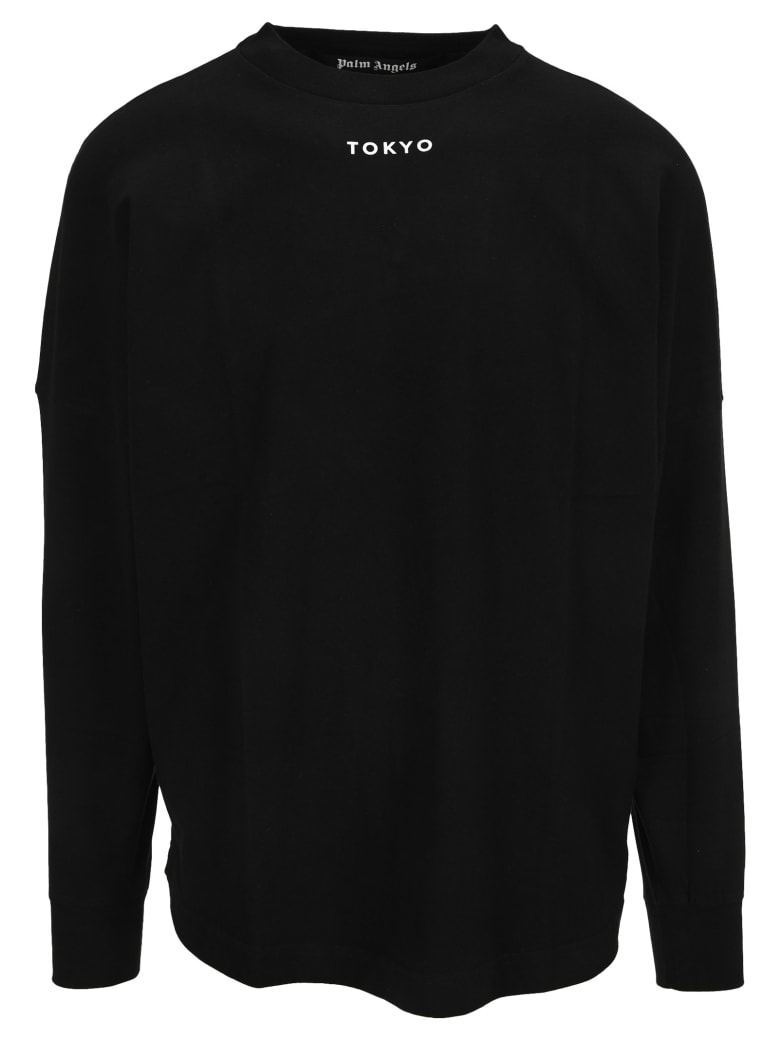 Palm Angels Sprayed Tokyo Printed T-shirt - Black Red