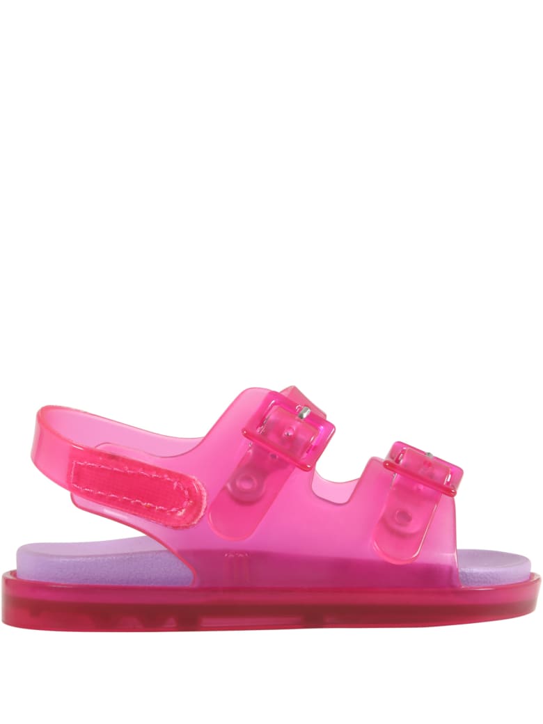 Melissa Fuchsia Sandals For Girl With Logo - Fuchsia
