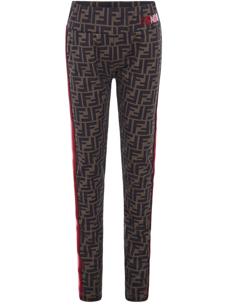 Fendi Kids Leggings - Brown