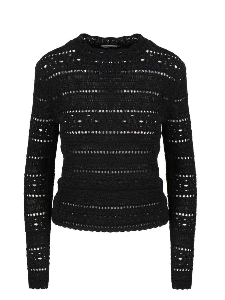 Saint Laurent Crochet Sweater - Black
