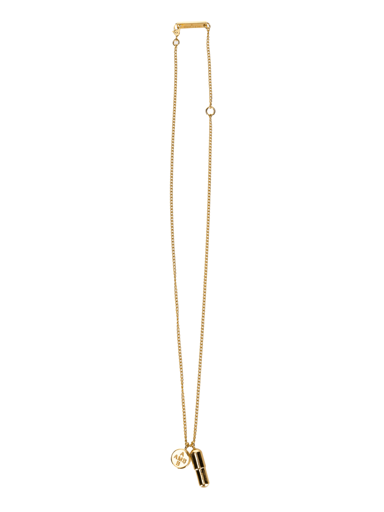 AMBUSH Pill Charm Necklace - GOLD